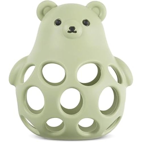 haakaa 3-in-1 Baby Teethers – Soothing Silicone Teether, Sensory Play Ball & Easy-Grip Toy for Fine Motor Skills – Food-Grade, Freezable & Easy to Clean – Ideal for Teething Relief & Development