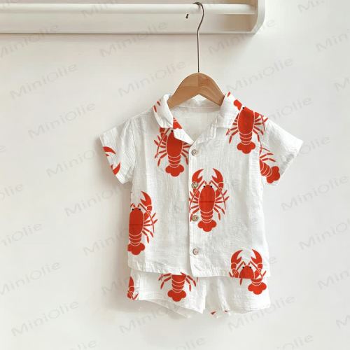 Baby Toddler Crayfish Shirt and Shorts 2-piece Set