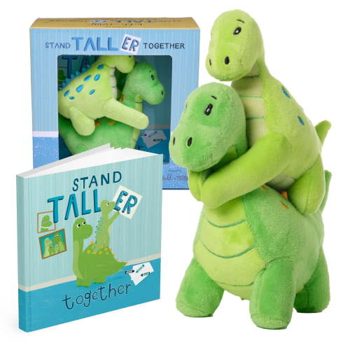 Tickle & Main 3 Piece New Big Brother Gift for Boys, Includes Big Brother/Little Brother Dinosaur Stuffed Animals with Storybook for Announcing a New Sibling, Educational and Engaging, Ages 1-14