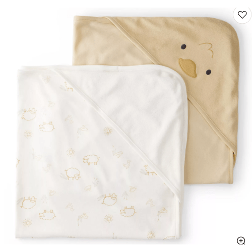Baby Carter's Duck 2-Pack Hooded Towels