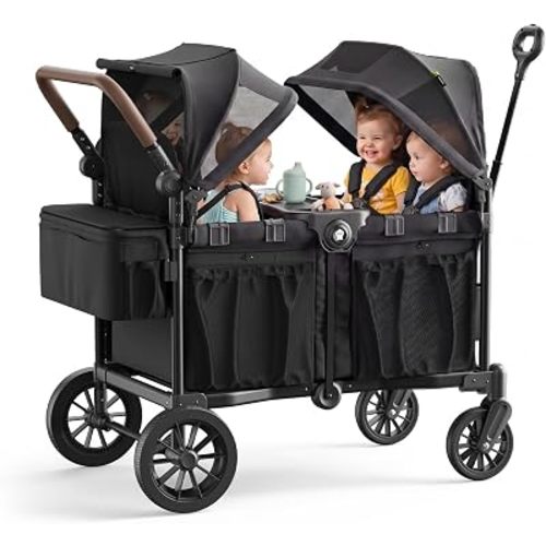 4 Seater Wagon Stroller for Kids with 66 lb Spacious Storage