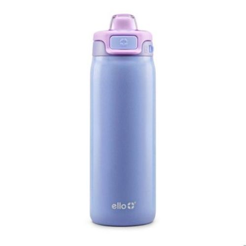 Ello Pop & Fill 18oz Stainless Steel Water Bottle Purple Holographic Glitter