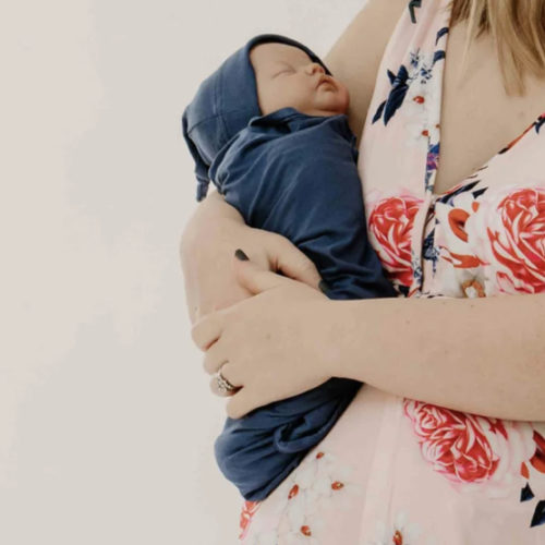 Baby Knot Gown Set: Midnight Blue – Lila