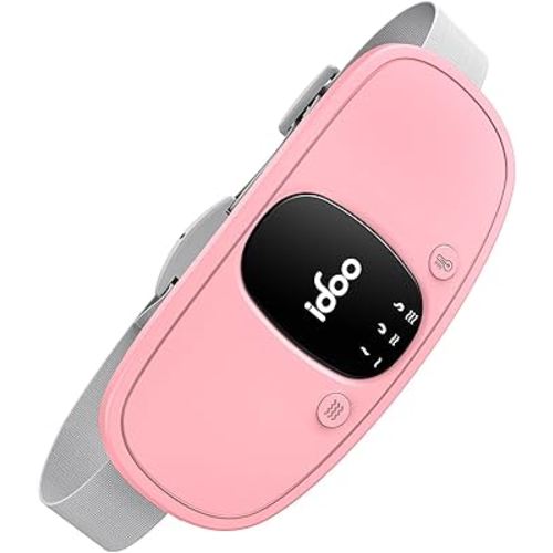 iDOO Heating Pad for Period Cramps, FSA Eligible Items, Christmas Gifts for Women Girls, Portable Heating Pad, Cordless Back Belly Heat Pad for Menstrual Cramps Relief, Period Heating Belt, Pink