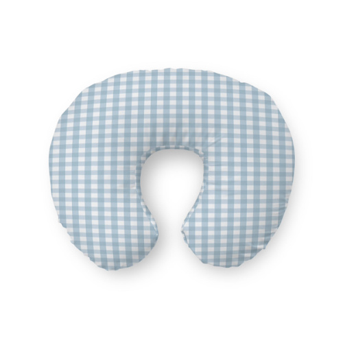 Nursing Pillow Cover| Gingham in Soft Chambray