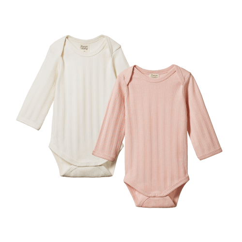 2 Pack Derby Long Sleeve Bodysuits