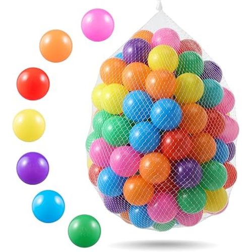Ball Pit Balls, Safe Non-Toxic BPA-Free Crush-Proof Plastic Balls for Toddlers, Gift for Kids Birthday & Christmas, for Indoor Playpens, Party Decorations & Amusement Activities