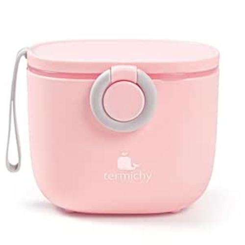 Termichy Baby Formula Dispenser, Portable Milk Powder Dispenser Container with Carry Handle and Scoop for Travel Outdoor Activities with Baby Infant, 8.8OZ, 0.55LB, 250g, 500ml (Pink)