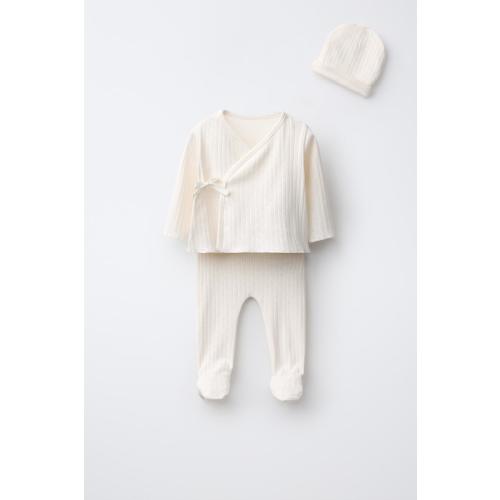 NEWBORN HEART SET WITH POUCH - Ecru | ZARA United States
