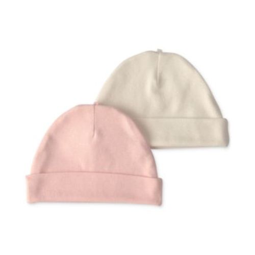 Baby Girls' Newborn Caps, 2-Pack