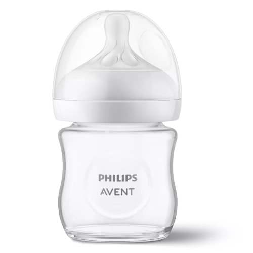 Avent Natural Response Glass Bottle 4oz | Liliplum Kids