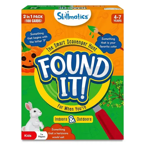 Skillmatics Indoor & Outdoor Scavenger Hunt Card Game - Found It, Learning Toys, Educational, Gifts for Kids, Boys, Girls and Families, for Ages 4, 5, 6, 7, Perfect for Home, School, Playdates