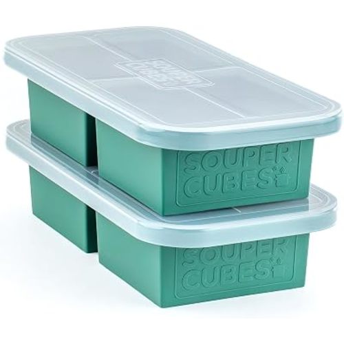 Souper Cubes 2 Cup Silicone Freezer Molds, Kale, 2-Pack