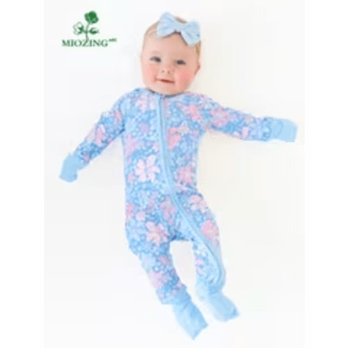 bamboo baby sleeper zip convertible footie 2 way - Temu