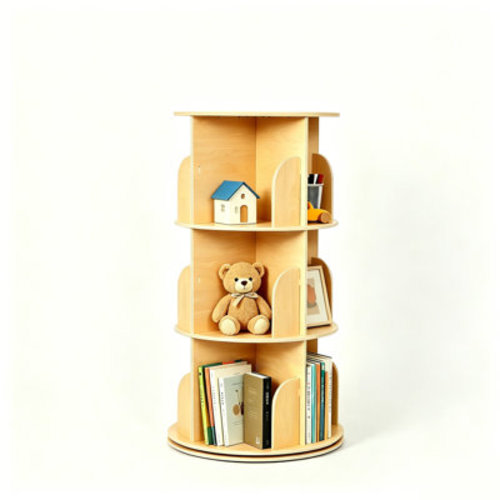 Ebern Designs Rotating Bookshelf, Small Footprint, Large Capacity Corner Bookcase & Reviews | Wayfair