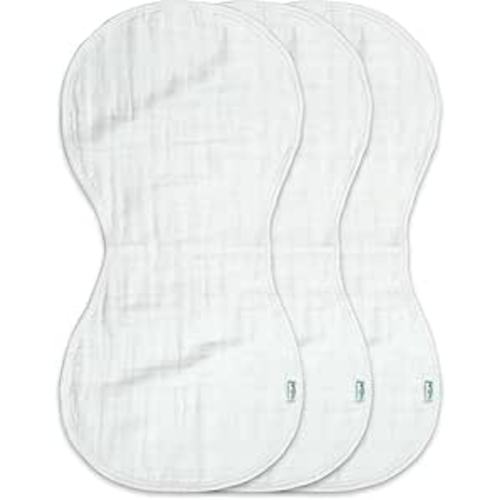 green sprouts Muslin Burp Cloths made from Organic Cotton | 4 absorbent layers protect from sniffles,drips & drools | 100% organic cotton muslin,Super soft & softer with every wash,Machine washable