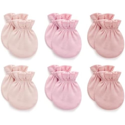 Pro Goleem Newborn Baby Mittens 100% Cotton No Scratch Soft Breathable Gloves for Boys&Girls 0-6 Months Baby Essentials