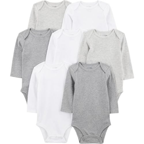 Simple Joys by Carter's Unisex Baby 7-pack Long Sleeve Bodysuit