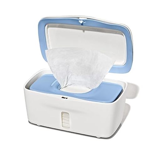 OXO Tot Perfect Pull Baby Wipes Dispenser, Refillable Wipe Holder, Dusk