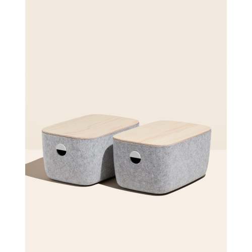 Large Felt Storage Bins - Set of 2