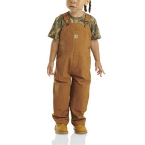 Carhartt Infant Boys' Canvas Bib Overalls, 18M,Carhartt Brown