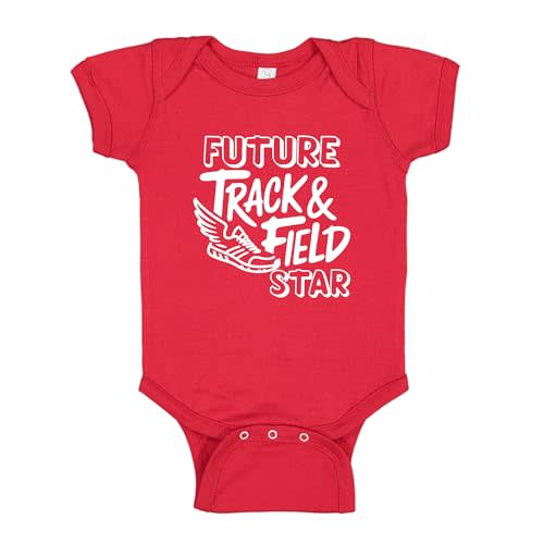 Future Track and Field Star Running Cute Baby Bodysuit One Piece or Toddler T-Shirt Run Themed Gift