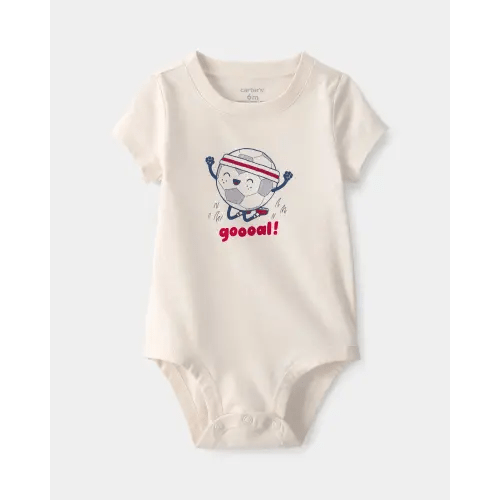 Baby Soccer Ball Graphic Bodysuit - Ivory | Carter's