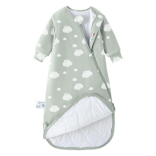 KaiyaBaby Organic Cotton Baby Sleep Sack, Long Sleeve 3.5 TOG, 0-6M