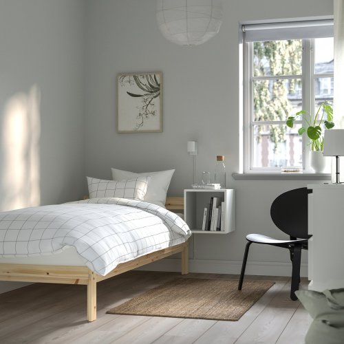 NEIDEN Bed frame - pine/Luröy Twin