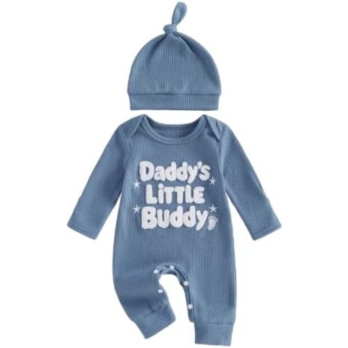 Newborn Baby Boy Fall Outfit Infant Winter Jumpsuit Romper Clothes
