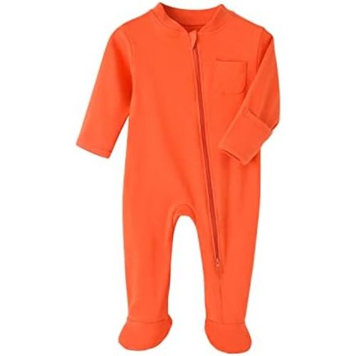 Baby Kids Sleep and Play Baby Cotton Sleeper Zip Front Footed Pajamas 0-12 Month