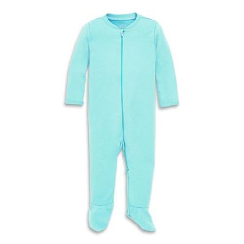 Primary Baby Organic Zip Footie in Mist 0-3 Months
