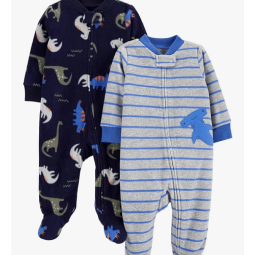 Simple Joys by Carter's Baby Boys 2-pack Fleece Footed Sleep and PlayBaby and Toddler Sleepers