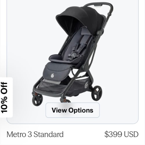 Metro 3 standard Ergobaby travel stroller
