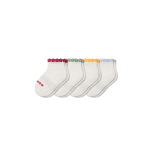 Toddler Daisy Chain Gripper Calf Sock 4-Pack