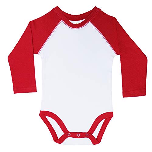 Laughing Giraffe Baby Blank Long Sleeve Raglan Baseball One piece bodysuit