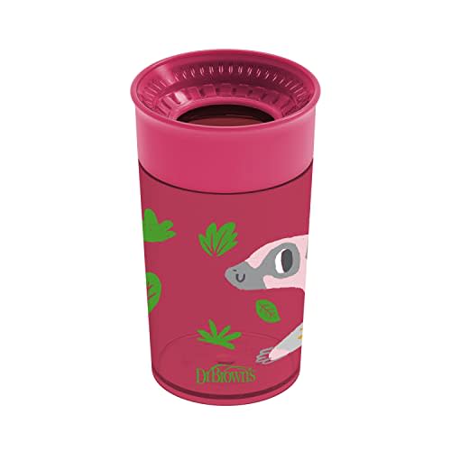 Dr. Brown's Milestones™ Cheers360™ Training Sippy Cups for Babies & Toddlers - Red Animals - 10oz - 9m+