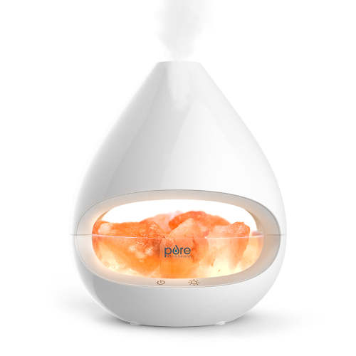 PureGlow™ Crystal Himalayan Salt Rock Lamp & Essential Oil Diffuser