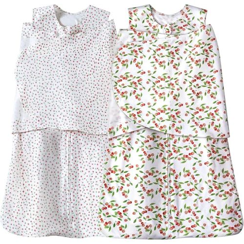 Baby Sleep sack Swaddle,Swaddles 3-6 Months,3-Way Adjustable Wearable Transition Blanket 100% Cotton 2-Piece