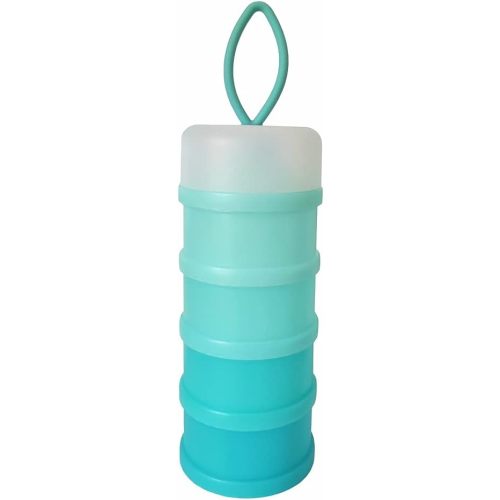 4-Piece Twist Lock Snack Storage Container, Non-Spil Portable and Stackable Storage Travel Container for Protein Powder Formula Nuts and Fruit, BPA Free Durable Plastic Snack Containers for Kids