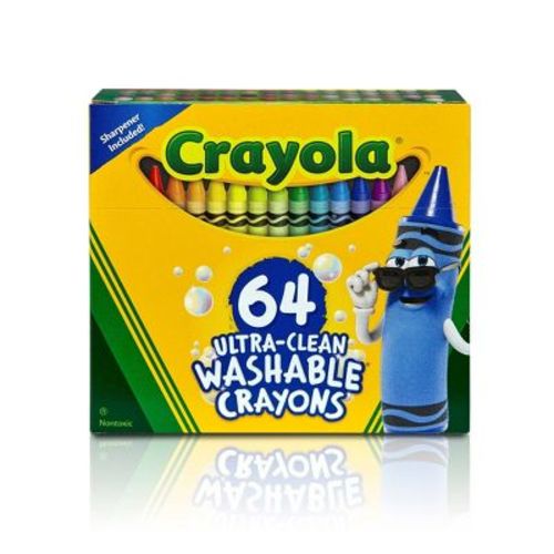 Crayola 64ct Ultra Clean Washable Crayons: Non-toxic, Multicolor, Ages 3+
