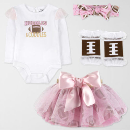 Baby Essentials Baby Girls 4-pc. Baby Clothing Set