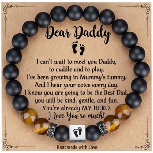 TONY & SANDY First Time Dad Gifts, New Father to be Gifts, New Dad Gifts for Men, Dad to be Bracelet Birthday Easter Basket Stocking Stuffers for New Dad Daddy to Be