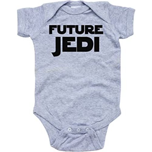 Adorable Future Jedi Soft and Comfy Cute Baby Short Sleeve Cotton Infant Bodysuit