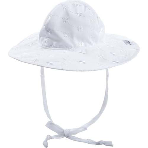 UPF 50+ Floppy Hat, White Eyelet - Flap Happy | Maisonette