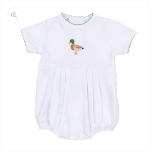 Mallard Moments Hand-Embroidered Boy Bubble – Lowcountry Littlewear
