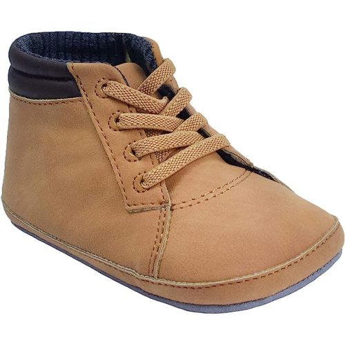 Ro + Me by Robeez Unisex-Child Jake Athletic Crib Shoe - 0-6 Months Infant - Tim Suntan