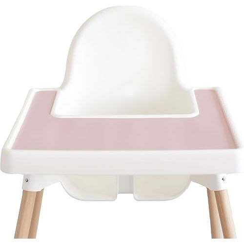 Yeah Baby Goods Placemats Compatible with The IKEA Antilop Highchair (Dusty Rose) - Food-Grade Silicone Highchair Tray Mat – Easy to Clean, High Chair Accessory