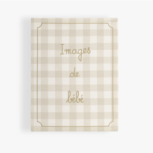 Petite Baby Photo Album - Beige Gingham