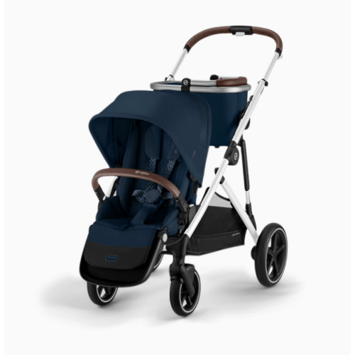 Cybex Gazelle S Modular Stroller, 2026, Ocean Blue, Silver Frame